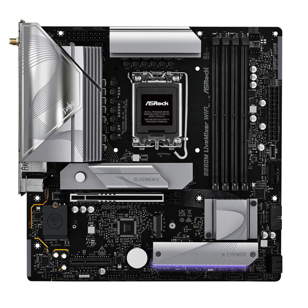 ASRock マザーボード B860M LiveMixer WiFi LGA1851 Intel B860 MircoATX DDR5 【キャンセル不可・北海道沖縄離島配送不可】