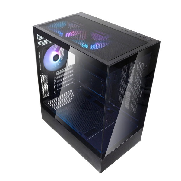 SilverStone Micro-ATX������ SST-LD04-B-ARGB �֥�å� ��ĥ���ɹ� �ԥ顼�쥹�ߥ˥��PC������ �������饹 �б��ե�����ե�������MicroATX/Mini-ITX�ڥ���󥻥��Բġ��̳�ƻ����Υ�������Բġ�-������-