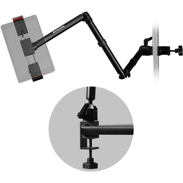 Bauhutte ポールマウントスタンド「タブレット」 ブラック BMA-100TB-BK ポール対応クランプ固定 モニターサイズ7?12.9インチまで 【代引・日時指定・キャンセル不可・北海道沖縄離島配送不可】 -メーカー直送- ※メーカー在庫潤沢