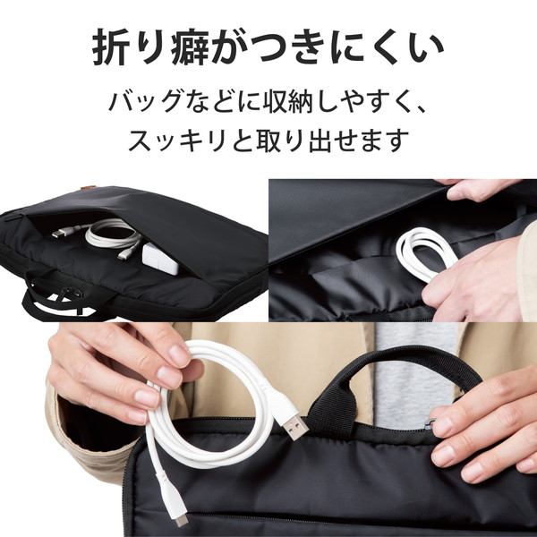ELECOM ���쥳�� MPA-ACSS20WH USB�����֥� USB A to USB C ���ꥳ���Ǻ� RoHS �ʰץѥå����� �ۥ磻�ȡڥ���󥻥��Բġ��̳�ƻ����Υ�������Բġ�