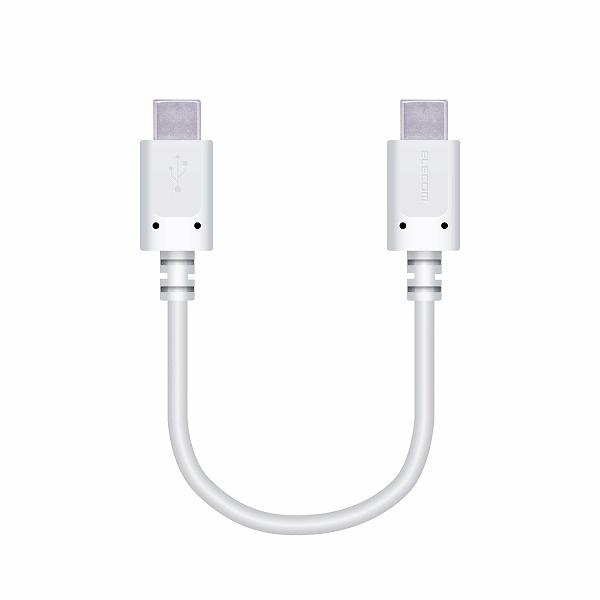 ELECOM エレコム MPA-CC01PNWH スマホ・タブレット用USBケーブル USB(C-C) スタンダード USB Power Delivery対応 認証品 0.1m ホワイト 【キャンセル不可・北海道沖縄離島配送不可】