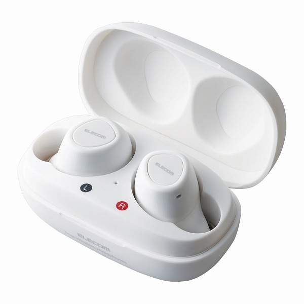 ELECOM ���쥳�� LBT-TWS10WH Bluetooth���ԎΎ� �Ď��َ��܎��Ԏڎ� FAST MUSIC TWS10 �Ύ܎��� �ڥ���󥻥��Բġ��̳�ƻ����Υ�������Բġ�