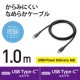 ELECOM ���쥳�� MPA-CCSS10GY USB�����֥� USB A to USB C ���ꥳ���Ǻ� RoHS �ʰץѥå������ڥ���󥻥��Բġ��̳�ƻ����Υ�������Բġ�