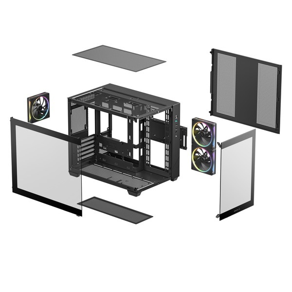 DEEPCOOL PC������ R-CG330-BKNGM3-G (CG330 3F) �֥�å� �б��ޥ����ܡ���:Micro-ATX��Mini-ITX �������饹 �ѥΥ�޻���M-ATX������ ����9��120mm�ե�������б��ڥ���󥻥��Բġ��̳�ƻ����Υ�������Բġ�