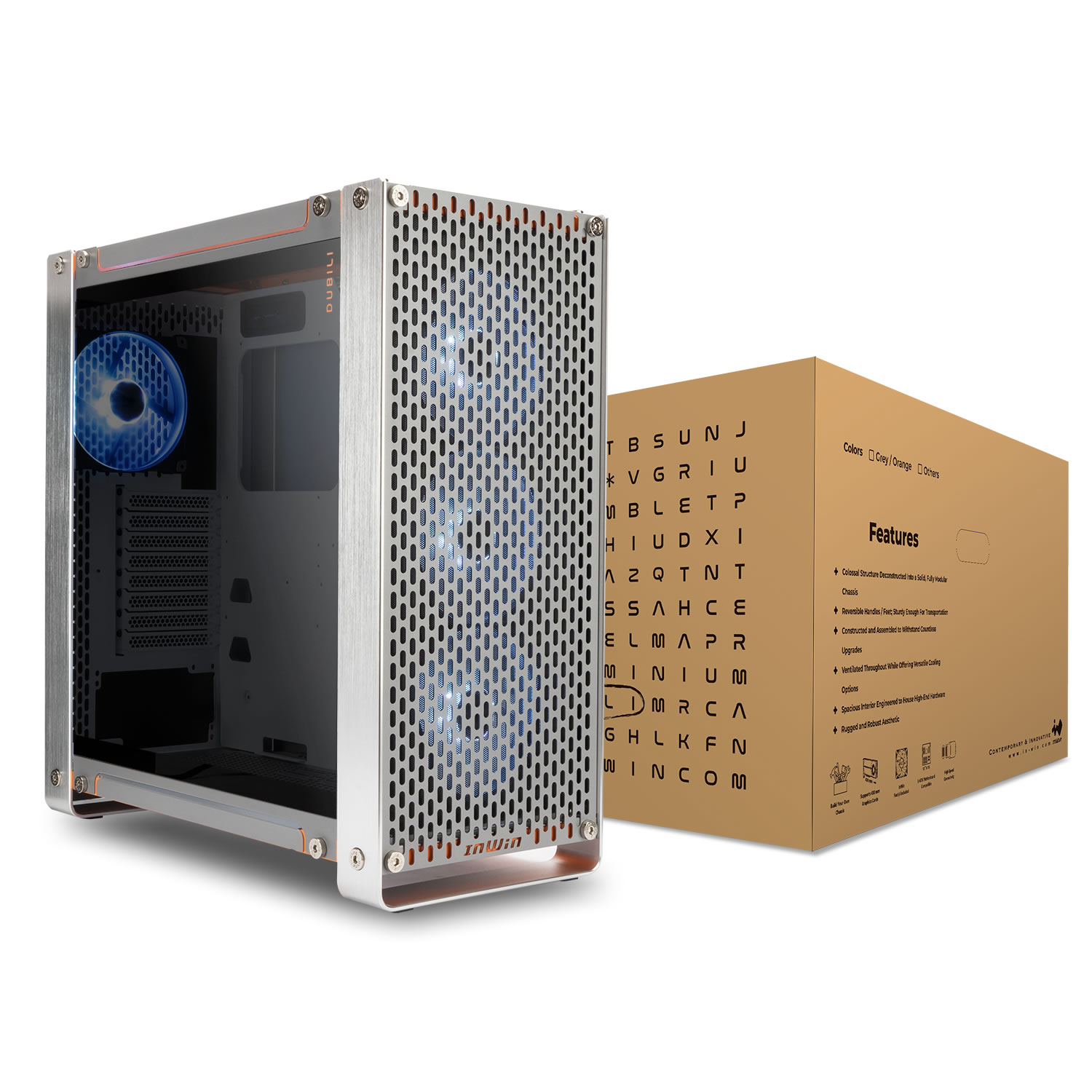 INWIN インウィン PCケース I Build I Shareシリーズ 「DUBILI」Assembled Case IW-CS-DUBILIASB-GRY 【キャンセル不可・北海道沖縄離島配送不可】