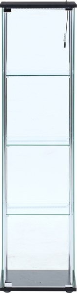 不二貿易 ガラスコレクションケース 4段 LED TMG-G21 BK 商品コード99490【代引・日時指定・キャンセル不可・北海道沖縄離島配送不可】 -お取リ寄せ-