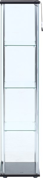 不二貿易 ガラスコレクションケース 4段 LED TMG-G21 BK 商品コード99490【代引・日時指定・キャンセル不可・北海道沖縄離島配送不可】 -お取リ寄せ-