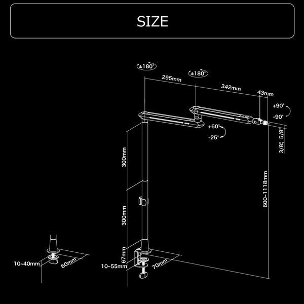 Bauhutte トールマイクアーム BMA-111MK-BK 3段階高さ調節 内部配線可能 ケーブルクリップ付属 RGB照明搭載 ブラック 【代引・日時指定・キャンセル不可・北海道沖縄離島配送不可】 -メーカー直送- ※メーカー在庫潤沢