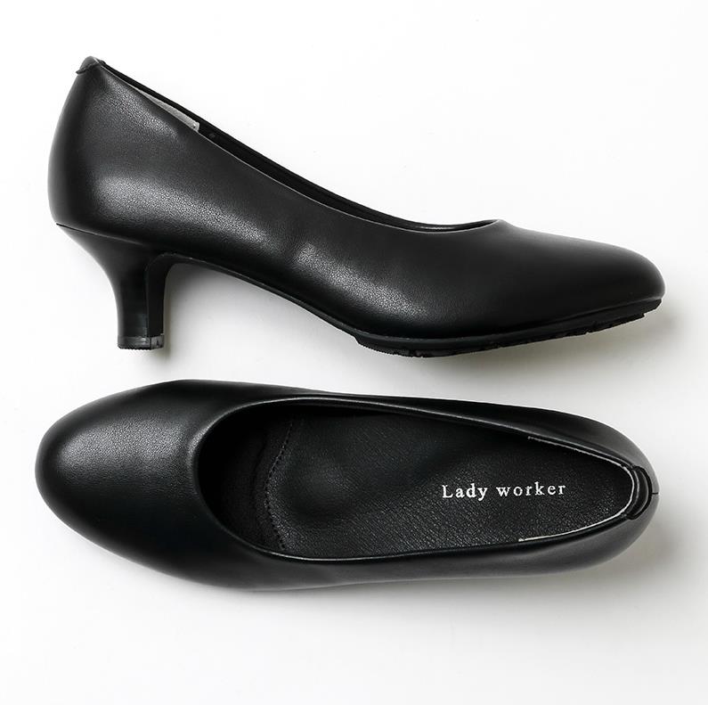 �����å������� Lady woker(��ǥ������) ����3E���� 5cm�ҡ��� �饦��ɥȥ� �ץ졼��ѥ�ץ� LO-17060 ��ǥ����� �֥�å� 25.0cm -��������-���̳�ƻ����Υ��������Բġ�