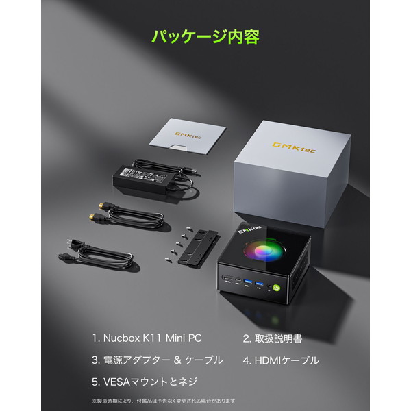 �ߥ�PC GMKtec NucBox K11 GMK-K11-32/1T-W11Pro(8945HS) / Windows 11 Pro / AMD Ryzen9 8945HS��� / 32GB���� / 1TB M.2 PCIe 4.0 SSD / �ǥ����ȥå�PC / �ǥ����ȥåץѥ����� �ڥ���󥻥��Բġ��̳�ƻ����Υ�������Բġ�