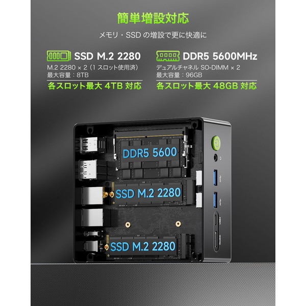�ߥ�PC GMKtec NucBox K11 GMK-K11-32/1T-W11Pro(8945HS) / Windows 11 Pro / AMD Ryzen9 8945HS��� / 32GB���� / 1TB M.2 PCIe 4.0 SSD / �ǥ����ȥå�PC / �ǥ����ȥåץѥ����� �ڥ���󥻥��Բġ��̳�ƻ����Υ�������Բġ�