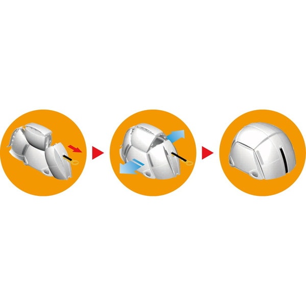 ARTEC アーテック 折りたたみヘルメットBLOOM ホワイト 防犯・防災 35701 【キャンセル不可・北海道沖縄離島配送不可】-お取り寄せ品-