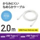 ELECOM ���쥳�� MPA-CCSS20WH USB�����֥� USB C to USB C ���ꥳ���Ǻ� RoHS �ʰץѥå������ڥ���󥻥��Բġ��̳�ƻ����Υ�������Բġ�