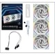 LIAN LI �磻��쥹 ARGB�ե��� UF-RS-SL120-LCD-WLS-3W LCD��� �ղ�ž �ȥ�ץ�ѥå� 120mm �ۥ磻�� �ڥ���󥻥��Բġ��̳�ƻ����Υ�������Բġ�