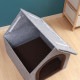 不二貿易 ペットハウス 三角屋根 Lサイズ GY RU0328-3 商品コード53717【代引・日時指定・キャンセル不可・北海道沖縄離島配送不可】 -お取リ寄せ-