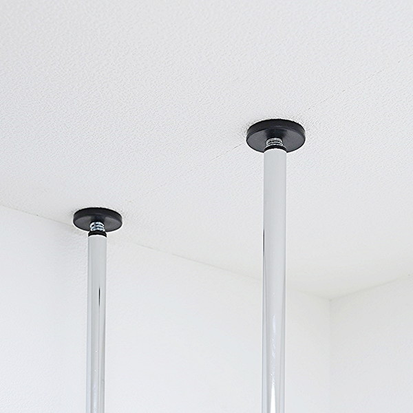 ツッパリクローゼットハンガーラック(奥行30cmハイタイプ) ワイド SK-80H W(BK) ブラック 黒 壁面収納 つっぱり棒 -お取り寄せ品-【代引・日時指定・北海道沖縄離島配送不可】 エスエイ企画 0176-4562441971883-ds