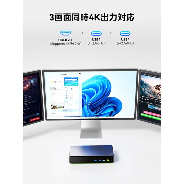 �ߥ�PC GMKtec GMKtec K13 GMK-K13-16/1T-W11Pro(256V) / Windows 11 Pro / Intel Core Ultra 7 256V��� / 16GB���� / 1TB M.2 PCIe 4.0 SSD / �ǥ����ȥå�PC / �ǥ����ȥåץѥ����� �ڥ���󥻥��Բġ��̳�ƻ����Υ�������Բġ�
