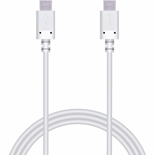 ELECOM ���쥳�� MPA-CC15PNWH ���ώΡ����̎ގڎ�����USB�����̎ގ� USB(C-C) �����ݎ��ގ��Ď� USB Power Delivery�б� ǧ���� 1.5m �Ύ܎��� �ڥ���󥻥��Բġ��̳�ƻ����Υ�������Բġ�