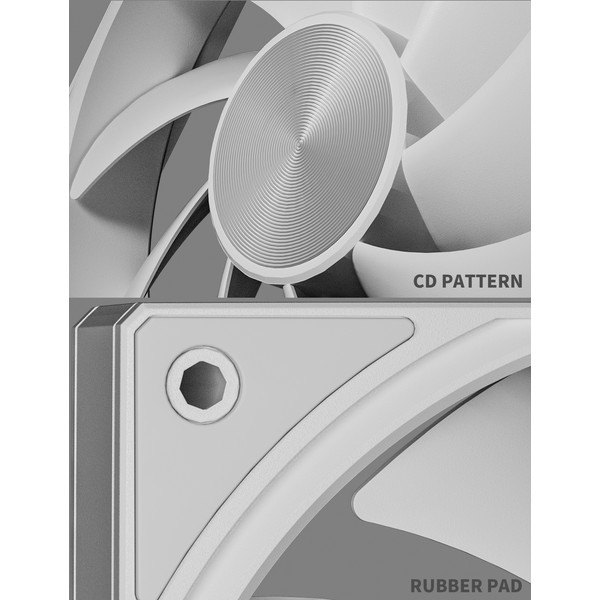 upHere ケースファン U3T1 白 【キャンセル不可・北海道沖縄離島配送不可】