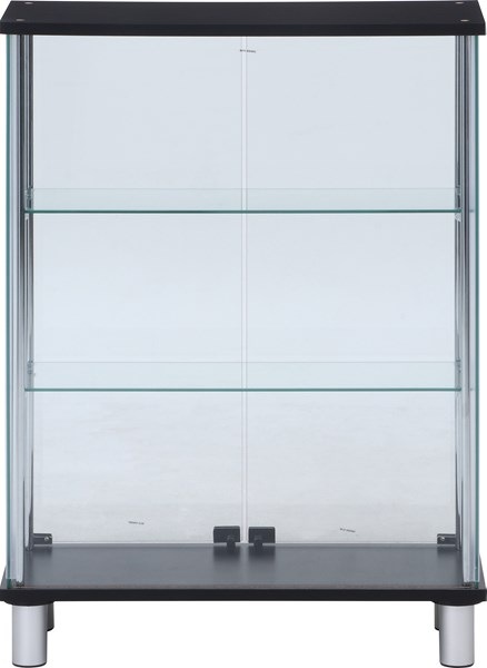 不二貿易 ガラスディスプレイケース3段 ワイド BK TMG-G126-2 BK 商品コード99486【代引・日時指定・キャンセル不可・北海道沖縄離島配送不可】 -お取リ寄せ-