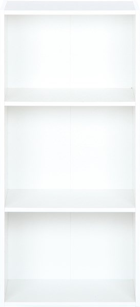 不二貿易 カラーボックス 可動棚3段 WH TKD022 商品コード96601【代引・日時指定・キャンセル不可・北海道沖縄離島配送不可】 -お取リ寄せ-