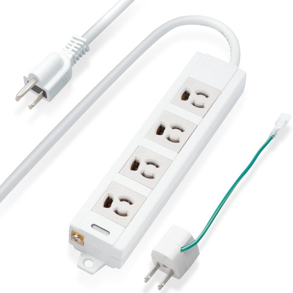 ELECOM エレコム T-ECOH34100NM EU RoHs指令準拠 マグネット付抜け止めタップ グレー【キャンセル不可・北海道沖縄離島配送不可】