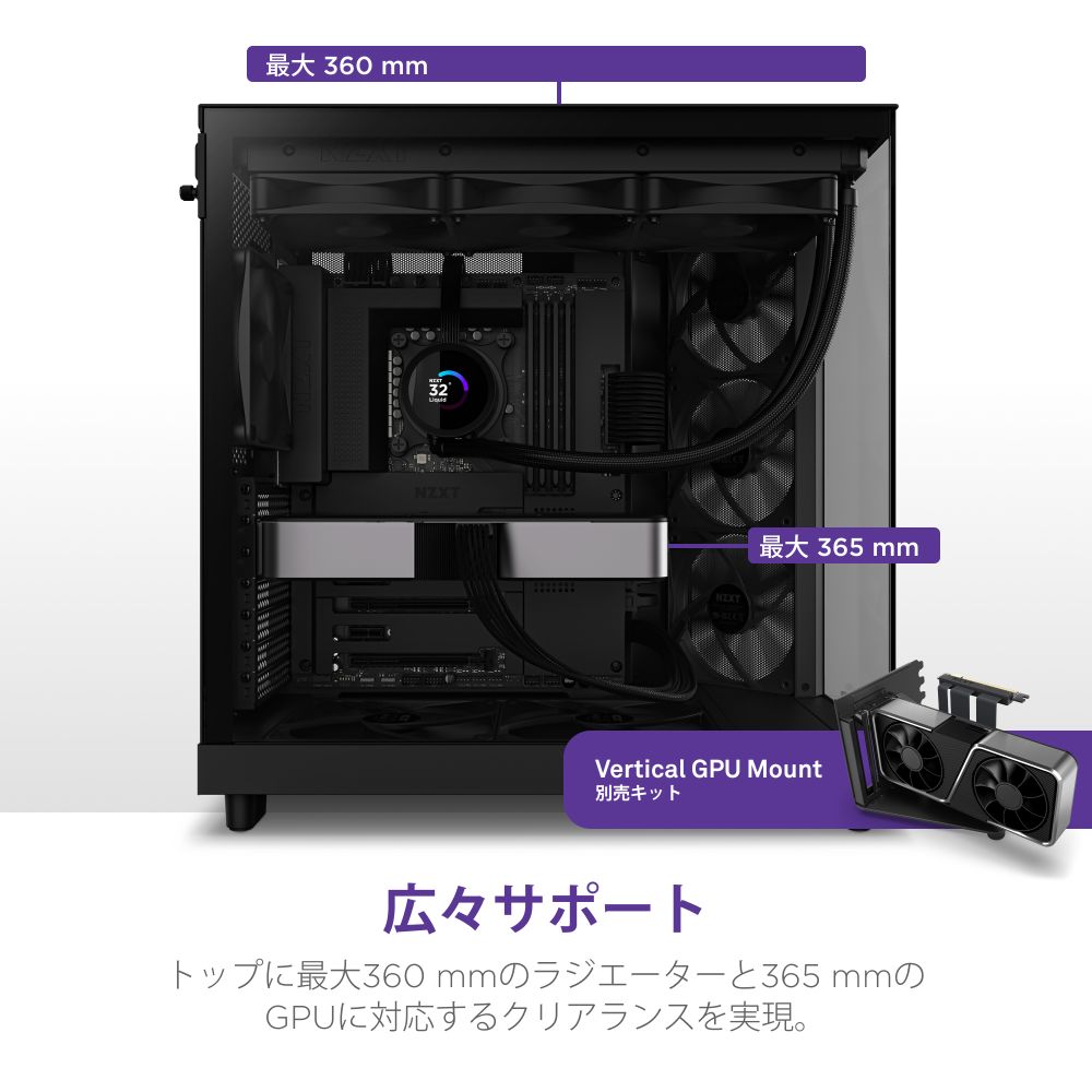 NZXT H6 FLOW �ߥɥ륿�PC������ CC-H61FB-01