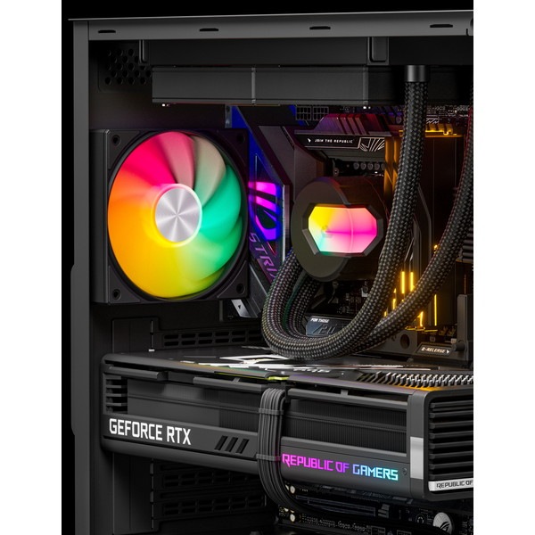 upHere ケースファン U3KC1 黒 RGB対応 【キャンセル不可・北海道沖縄離島配送不可】