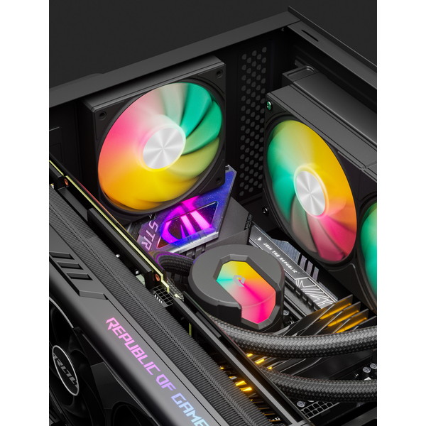 upHere ケースファン U3KC1 黒 RGB対応 【キャンセル不可・北海道沖縄離島配送不可】