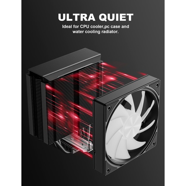 upHere ケースファン U3KC1 黒 RGB対応 【キャンセル不可・北海道沖縄離島配送不可】