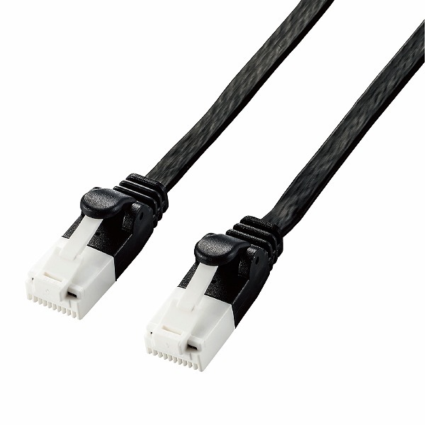 ELECOM ���쥳�� LD-GFAT/BK50 LAN�����̎ގ� CAT6A��� ���ޤ��ɻ� �̎׎��� 5.0m �̎ގ׎��� �ڥ���󥻥��Բġ��̳�ƻ����Υ�������Բġ�