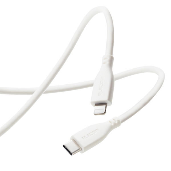ELECOM ���쥳�� MPA-CLSS20WH iphone���ť����֥� �饤�ȥ˥� USB Type-C ���ꥳ���Ǻ�ڥ���󥻥��Բġ��̳�ƻ����Υ�������Բġ�