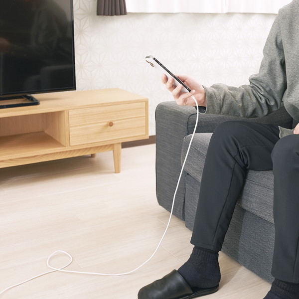 ELECOM ���쥳�� MPA-CLSS20WH iphone���ť����֥� �饤�ȥ˥� USB Type-C ���ꥳ���Ǻ�ڥ���󥻥��Բġ��̳�ƻ����Υ�������Բġ�