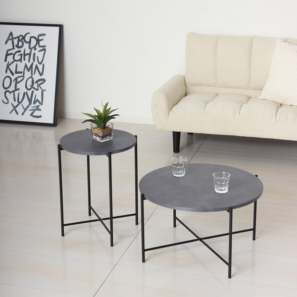 クロシオ モノ センターテーブル2個セット 23484 【代引・日時指定・キャンセル不可・北海道沖縄離島配送不可】 -お取り寄せ-