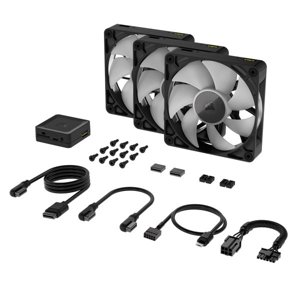 CORSAIR ���륻�� iCUE LINK RX120 RGB Triple Fan Kit CO-9051018-WW 120mm ɸ��3�����ꥭ�å� �֥�å� �� �ڥ���󥻥��Բġ��̳�ƻ����Υ�������Բġ�