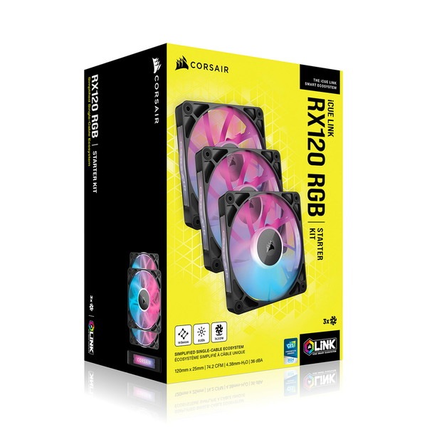 CORSAIR ���륻�� iCUE LINK RX120 RGB Triple Fan Kit CO-9051018-WW 120mm ɸ��3�����ꥭ�å� �֥�å� �� �ڥ���󥻥��Բġ��̳�ƻ����Υ�������Բġ�