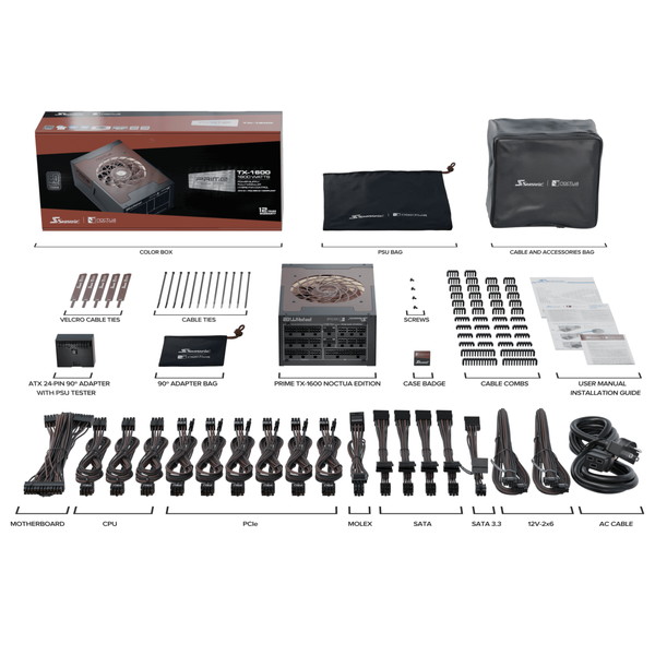 Seasonic PC�Ÿ� Seasonic PRIME TX-1600 Noctua Edition SS-PRIME-TX1600-NC ATX/EPS�б� �Ÿ�����:1600W 80PLUS TITANIUMǧ�ڡڥ���󥻥��Բġ��̳�ƻ����Υ�������Բġ� -������-