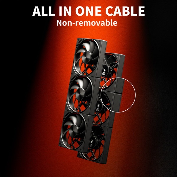 upHere 3連ケースファン U3K3 黒 【キャンセル不可・北海道沖縄離島配送不可】