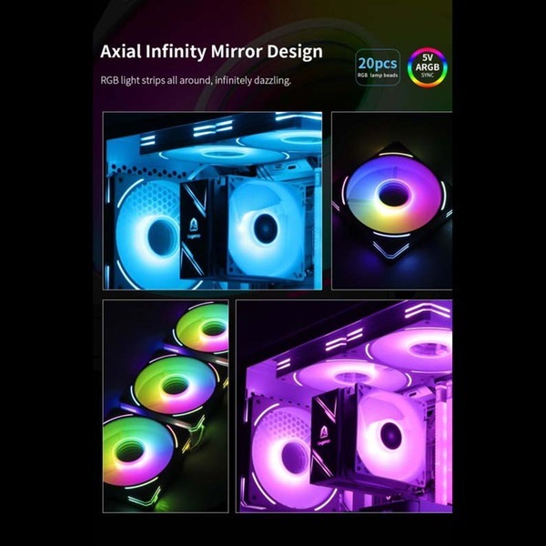 Segotep 120mm �������ե��� HQ12PRO White �ǥ��������������б� ARGB ���̲ù� �ۥ磻�� ��  �ڥ���󥻥��Բġ��̳�ƻ����Υ�������Բġ� -������-