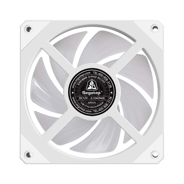 Segotep 120mm �������ե��� HQ12PRO White �ǥ��������������б� ARGB ���̲ù� �ۥ磻�� ��  �ڥ���󥻥��Բġ��̳�ƻ����Υ�������Բġ� -������-
