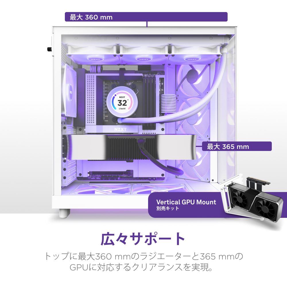 NZXT H6 FLOW ߥɥ륿PC CC-H61FW-R1