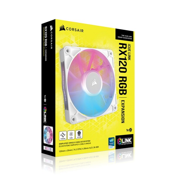 CORSAIR ���륻�� iCUE LINK RX120 RGB WHITE CO-9051021-WW 120mm ������ñ�ʥե��� �ۥ磻�� �� �ڥ���󥻥��Բġ��̳�ƻ����Υ�������Բġ�