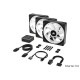 Corsair ���륻�� �������ե���(iCUE Link) iCUE LINK QX120 RGB, 120mm Magnetic Dome RGB Fan, Starter Kit CO-9051002-WW�ڥ���󥻥��Բġ��̳�ƻ����Υ�������Բġ� -������-
