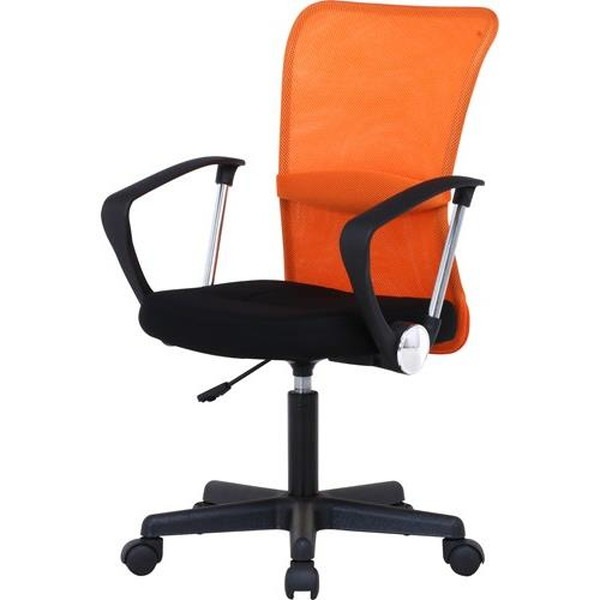 不二貿易 メッシュバックチェアー ハンター 肘付 OR H-298FA OR 商品コード90872【代引・日時指定・キャンセル不可・北海道沖縄離島配送不可】 -お取リ寄せ-