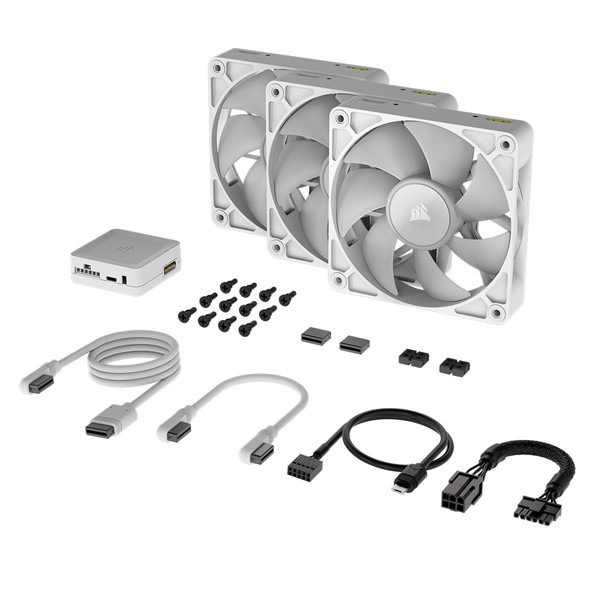 CORSAIR ���륻�� iCUE LINK RX120 RGB WHITE Triple Fan Kit CO-9051022-WW 120mm ɸ��3�����ꥭ�å� �ۥ磻�� �� �ڥ���󥻥��Բġ��̳�ƻ����Υ�������Բġ�