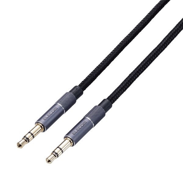 ELECOM ���쥳�� AX-35MA05BK ���ƥ쥪�ߥ˥ץ饰 AUX �����ǥ��������֥� ��3.5mm 50cm ���ѵ� �� ����ۥ󥸥�å��դ� iPod iPhone iPad Android �إåɥۥ� �� �Ƽ��б� �� �֥�å��ڥ���󥻥��Բġ��̳�ƻ����Υ�������Բġ�