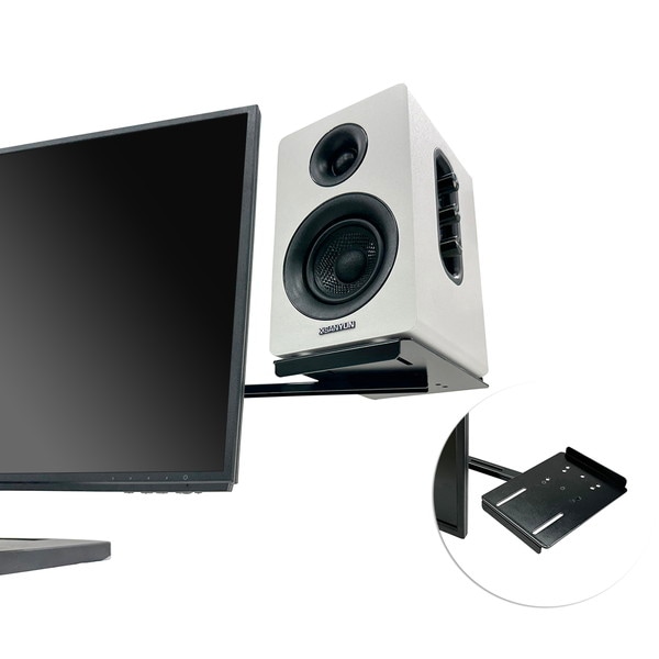 ★LEDディスプレイ　ポータブルモニター　スタンド　スピーカー 長尾製作所 VESA取付式 スピーカースタンド ［モニターアーム対応