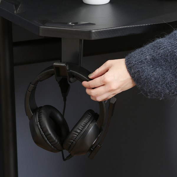 不二貿易 GAMING DESK XeNO(ゼノ)イージー01 FULL BK AA-1802 商品コード38130【代引・日時指定・キャンセル不可・北海道沖縄離島配送不可】 -お取リ寄せ-