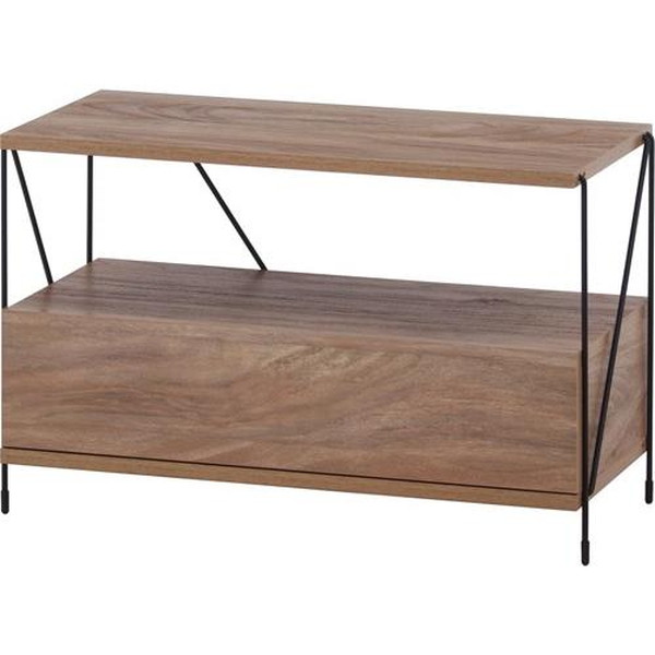 不二貿易 EZBOワイヤー TVラック OAK NA 商品コード77570【代引・日時指定・キャンセル不可・北海道沖縄離島配送不可】 -お取リ寄せ-