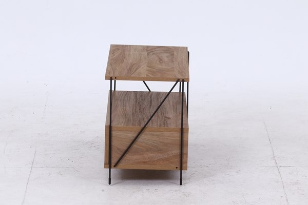 不二貿易 EZBOワイヤー TVラック OAK NA 商品コード77570【代引・日時指定・キャンセル不可・北海道沖縄離島配送不可】 -お取リ寄せ-